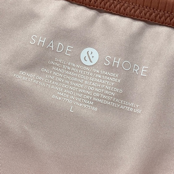 New Shade & Shore Bikini Bottoms Pink L C7 - Picture 2 of 3